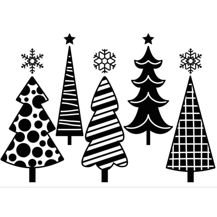 Darice Embossing Folder Fun Christmas Trees