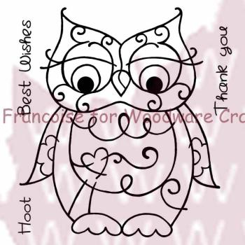 Woodware Clear Magic Little Curly Owl