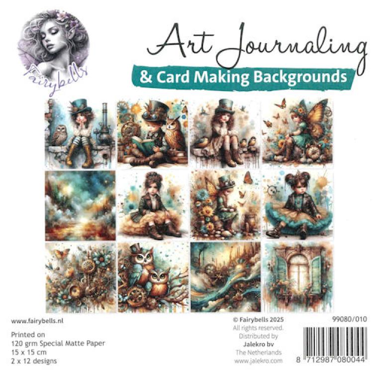 Fairybells Art Journaling & Card Making Backgrounds Steampunk Set 10