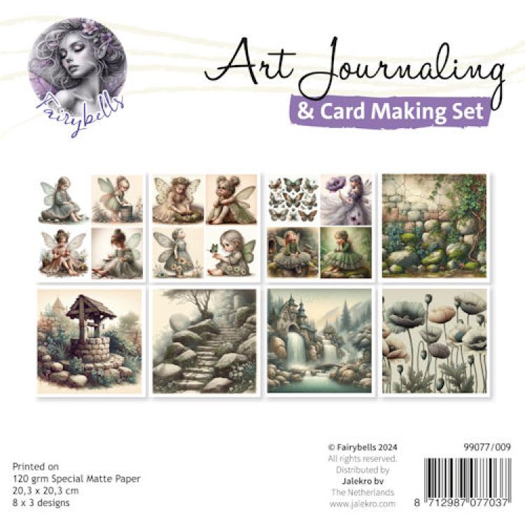 Fairybells Art Journaling & Card Making Green-Lilac Set 9