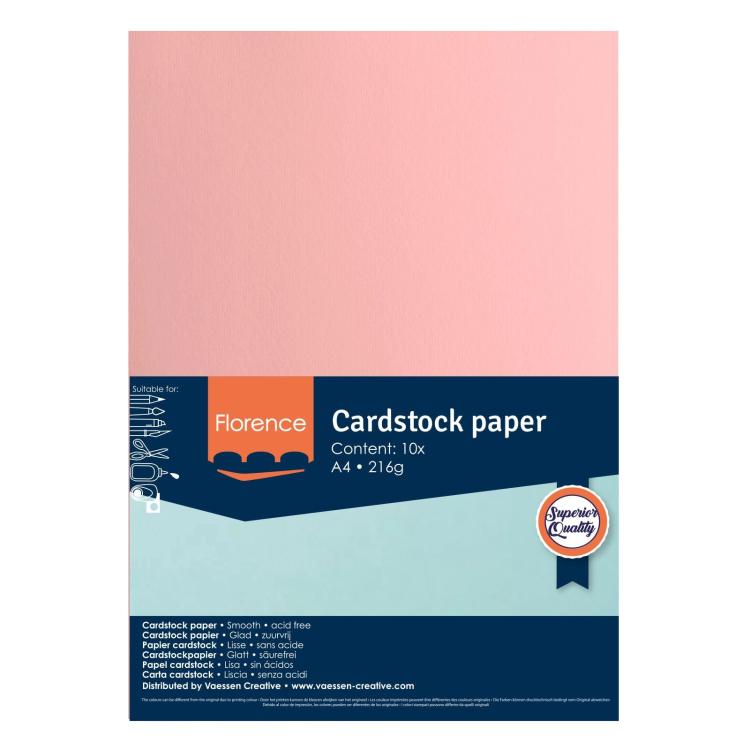 Florence A4 Cardstock Rose 216 gr