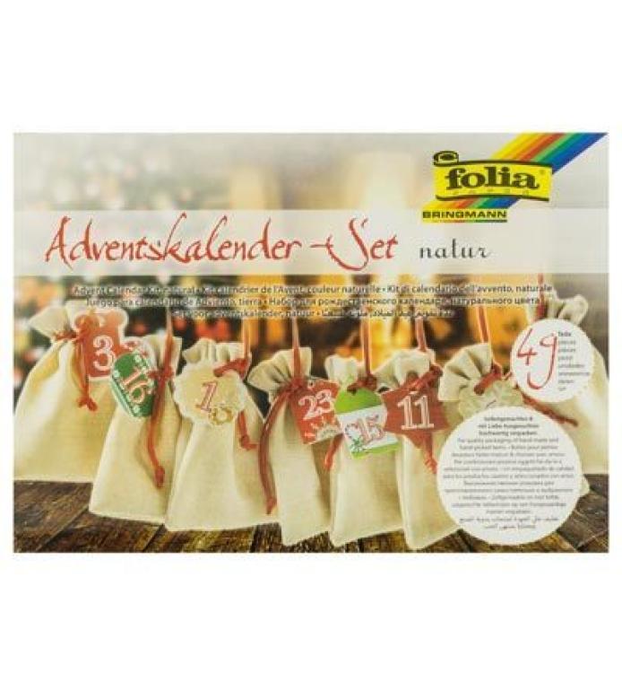 Folia Adventskalender Set Natur