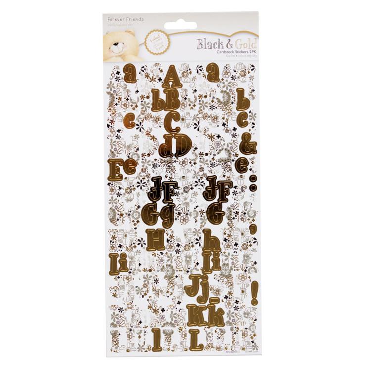 Forever Friends Cardstock Stickers 2PK Alphabet #FFS803101