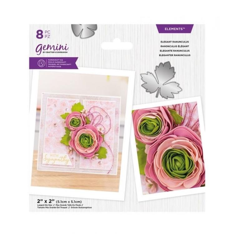 Gemini Metal Die Elements Elegant Ranunculus