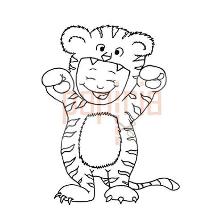 Gerda Steiner Design Stamp Halloween Tiger