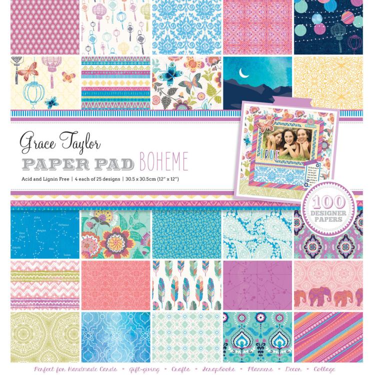 Grace Taylor 12x12 Paper Pad Boheme
