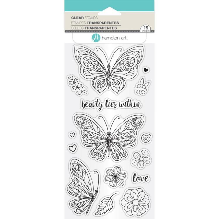 Hampton Art Janet Dunn Clear Stamps Beauty Within #SC0778