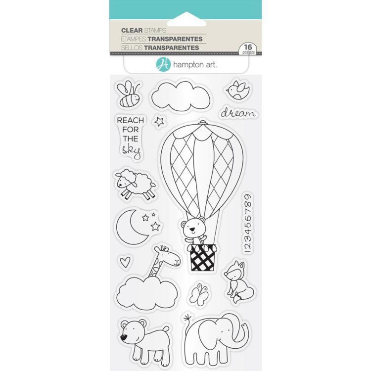 Hampton Art Janet Dunn Clear Stamps Reach For The Sky #SC0773