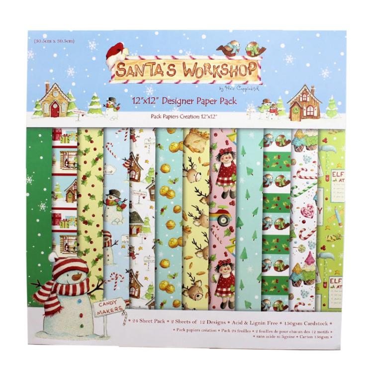Helz Cuppleditch Santa`s Workshop 12x12 Paper Pack