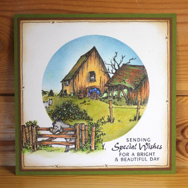Hobby Art Clear Stamps Donkey Scene-It