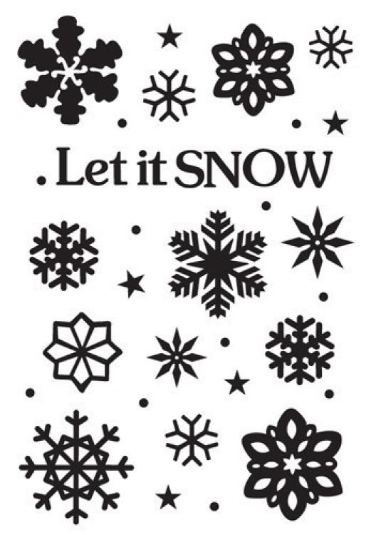 Hobby Solution Prägeschablone Christmas Let It Snow #HSFC002