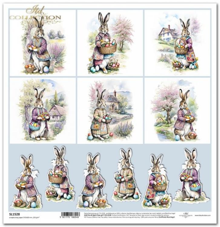 ITD Collection 12x12 Sheet Easter Bunnies SL1528