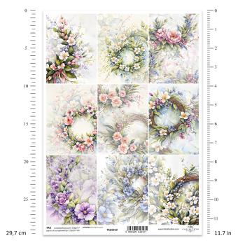 ITD Collection Spring Bouquet A4 Scrapbooking TAG0310