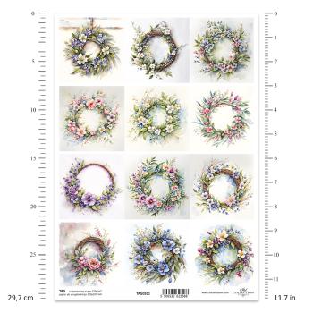 ITD Collection Spring Wreath A4 Scrapbooking TAG0311