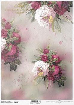 ITD A4 Rice Paper Flowers Peonies #1163