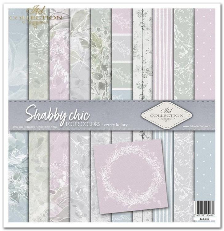 ITD Collection 12x12 Paper Pad Shabby Chic Four Colors #46
