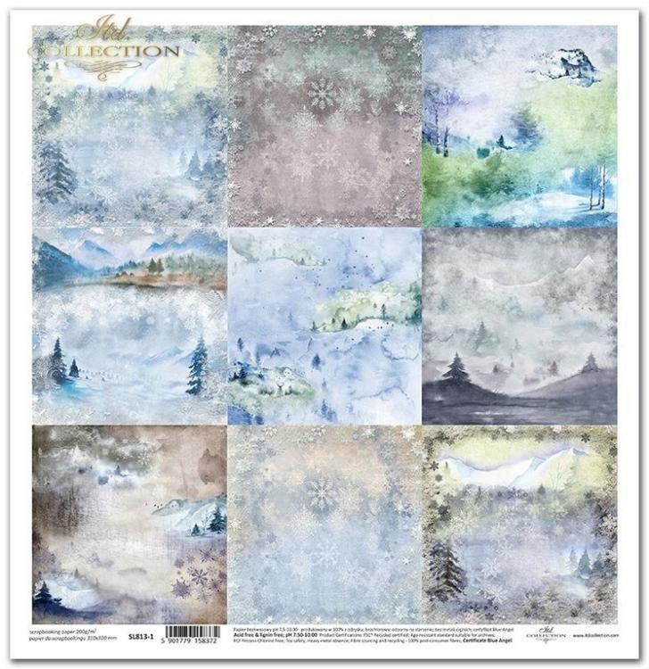 ITD Collection 12x12 Paper Sheet Winter Landscape SL0813