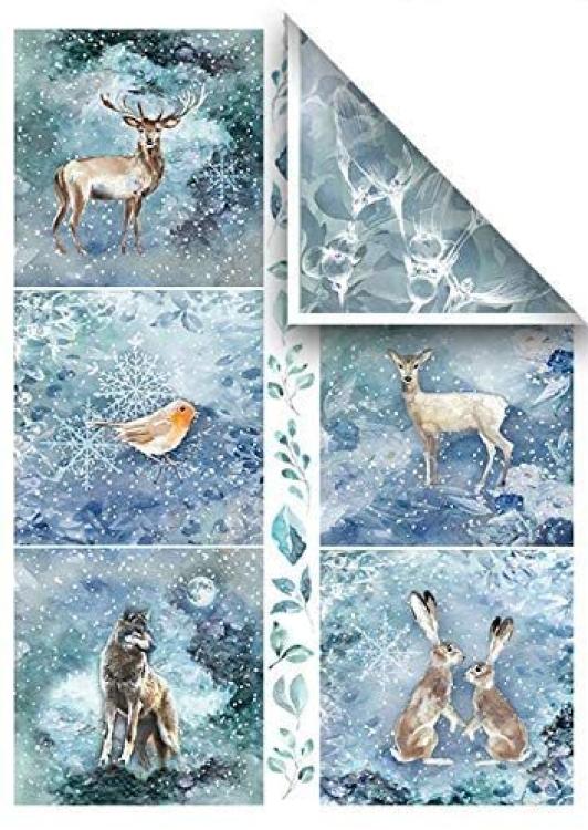 ITD Collection A4 Paper Pack Christmas in Blue