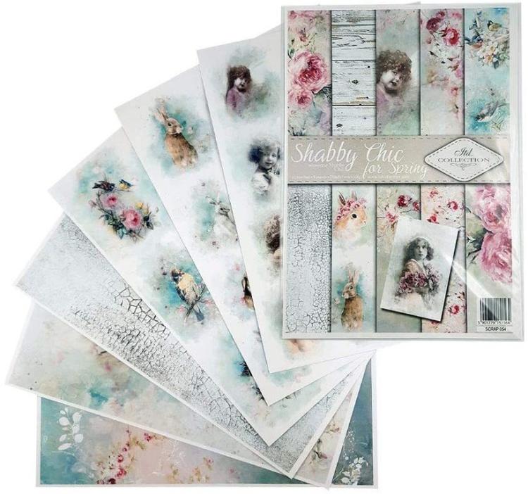ITD Collection A4 Paper Pack Shabby Chic for Spring