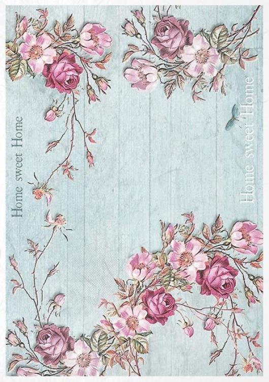 ITD Collection A4 Rice Paper Creative Set Beautiful Flowers