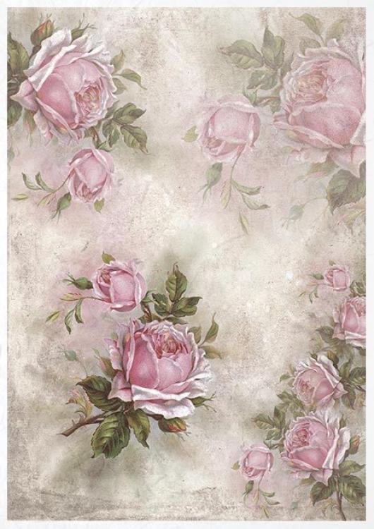 ITD Collection A4 Rice Paper Creative Set Beautiful Flowers