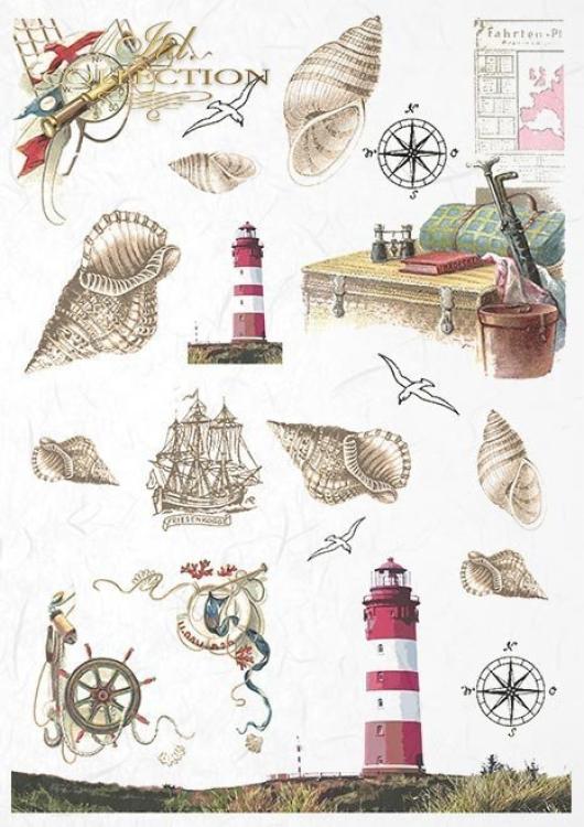 ITD Collection A4 Rice Paper Creative Set Sea Stories