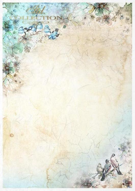 ITD Collection A4 Rice Paper Creative Set Summertime Blue