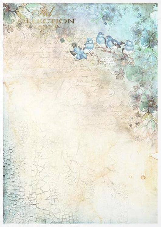 ITD Collection A4 Rice Paper Creative Set Summertime Blue