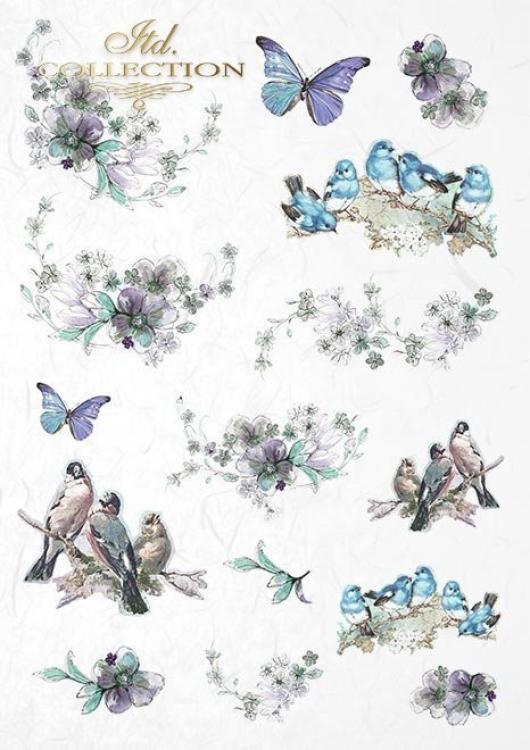 ITD Collection A4 Rice Paper Creative Set Summertime Blue