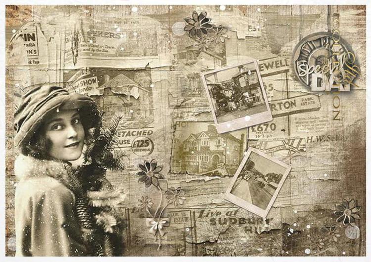 ITD Collection A4 Rice Paper Creative Set Vintage Style