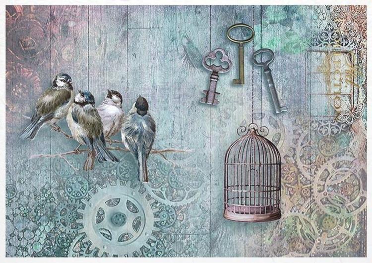 ITD Collection A4 Rice Paper Creative Set Vintage Style