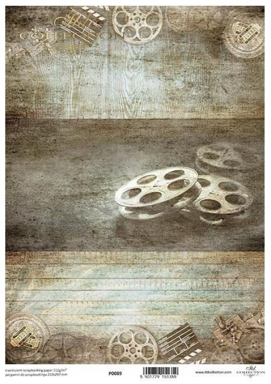ITD Collection A4 Translucent Paper Retro Cinema Spools #89