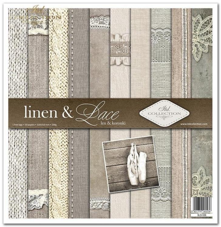 ITD Collection Paper Pad 12x12 Linen & Lace