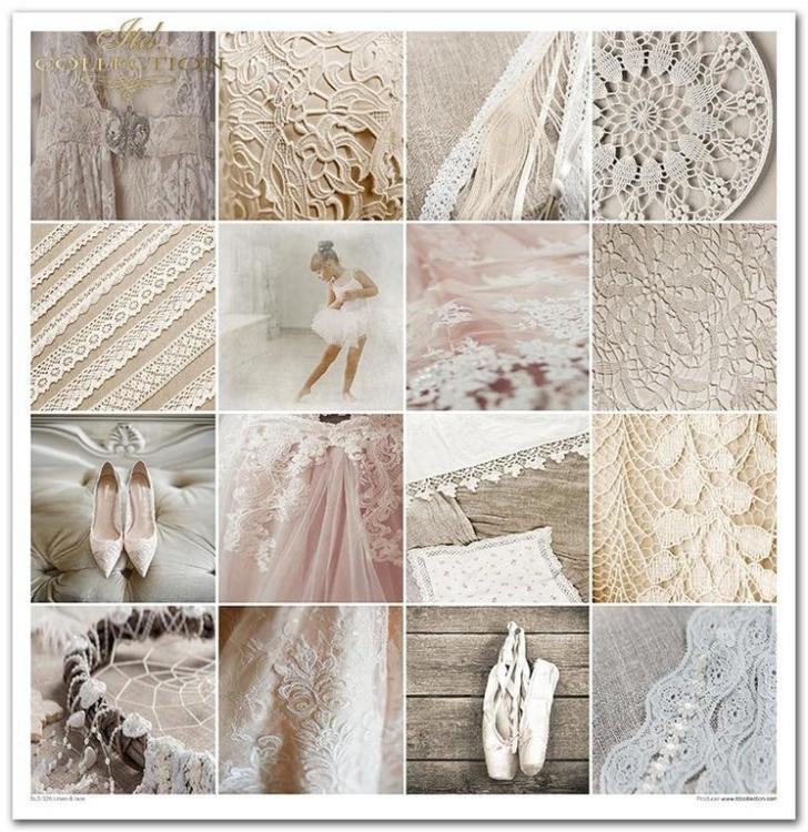 ITD Collection Paper Pad 12x12 Linen & Lace