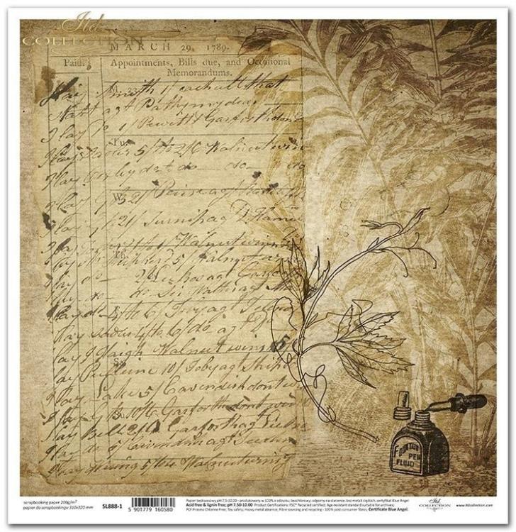 ITD Collection  Paper Pad 12x12 Secrets Old Journal