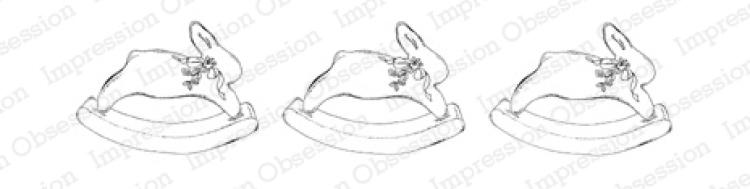 Impression Obsession Cling Stamp Rocking Bunny Border