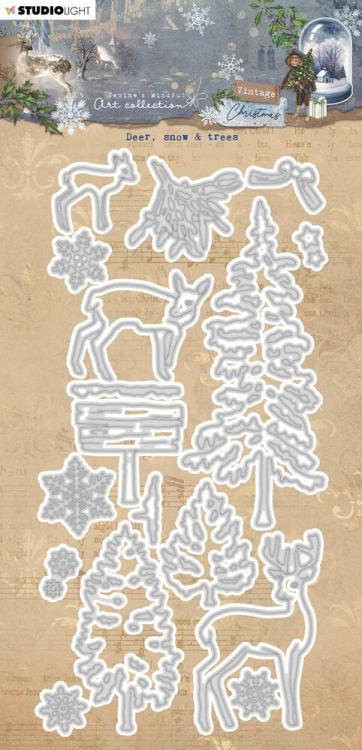 Jenine's Mindful Cutting Die Deer, Snow & Trees CD721