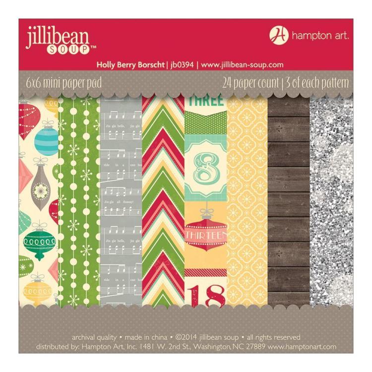 Jillibean Soup 6x6 inch Paper Pad Holly Berry Borscht