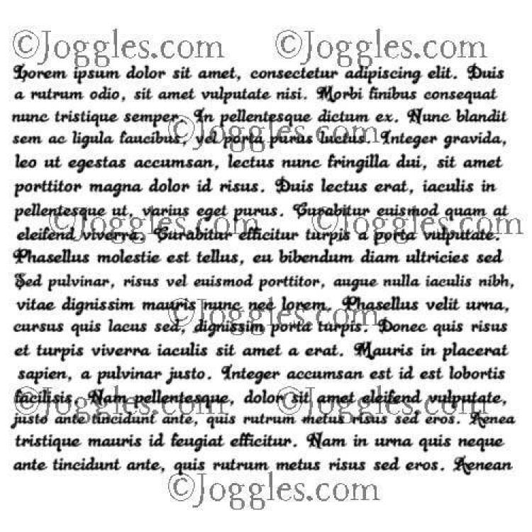 Joggles Cling Mounted Stamp Nonsense Latin Text