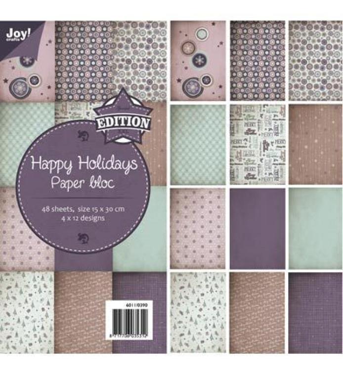 Joy!Crafts 15x30cm Paper Block Happy Holidays