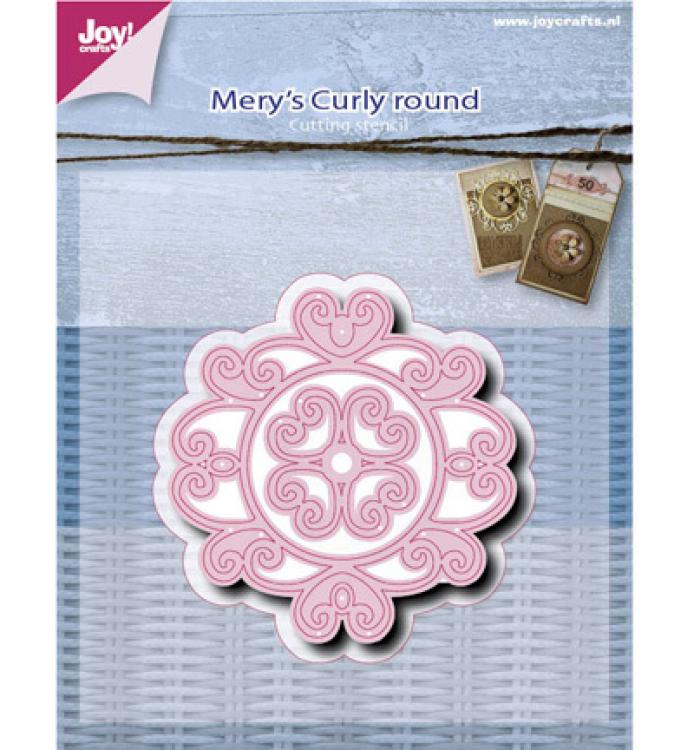 Joy!Crafts Präge- und Stanzschablone Mery's Curly Round