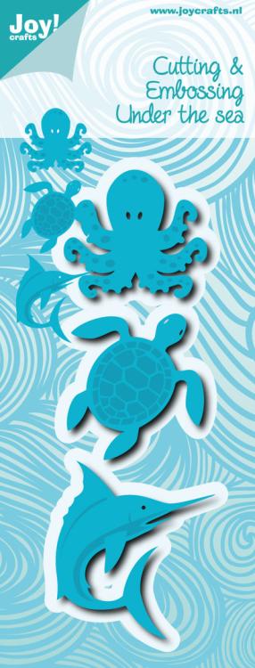 Joy!Crafts Cutting & Embossing stencil - Octopus, Turtle, Shark