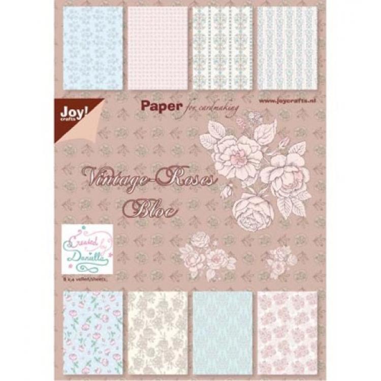 Joy Crafts A5 Paper Bloc Vintage Roses