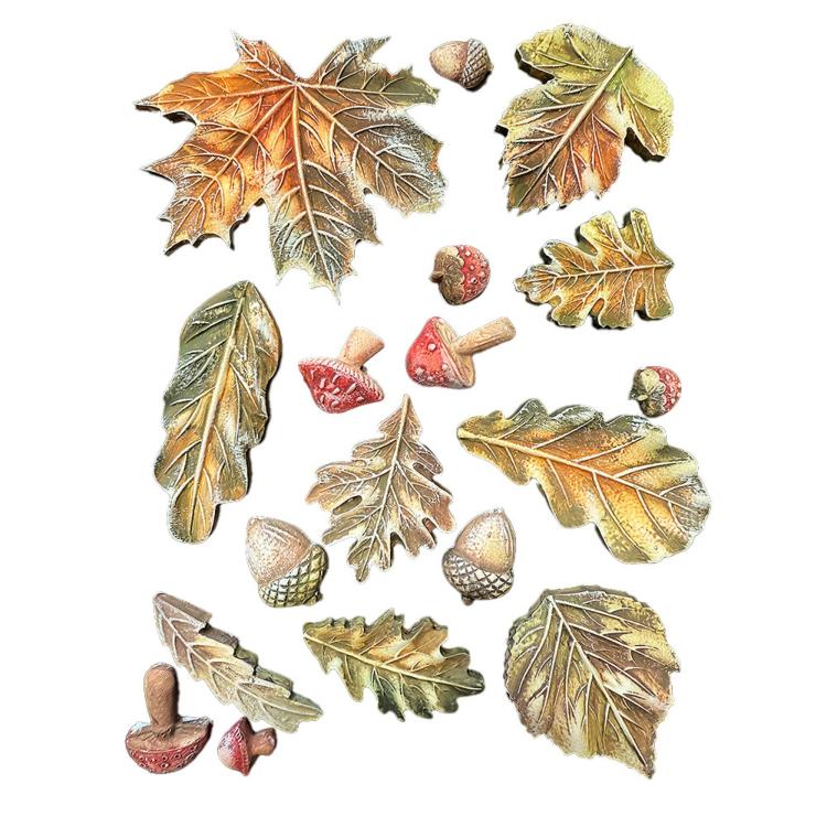 K3PTA5676 Stamperia Whispering Woods A5 Soft Mould Leaves