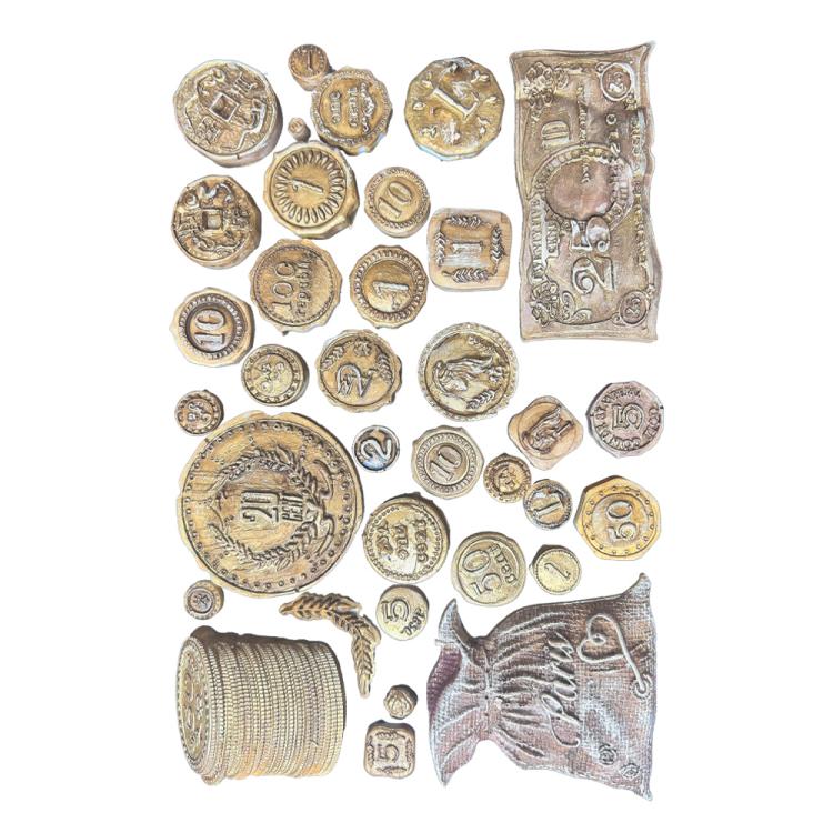 KACMA561 Stamperia Venice City of Art A5 Silicone Mould Old Coins