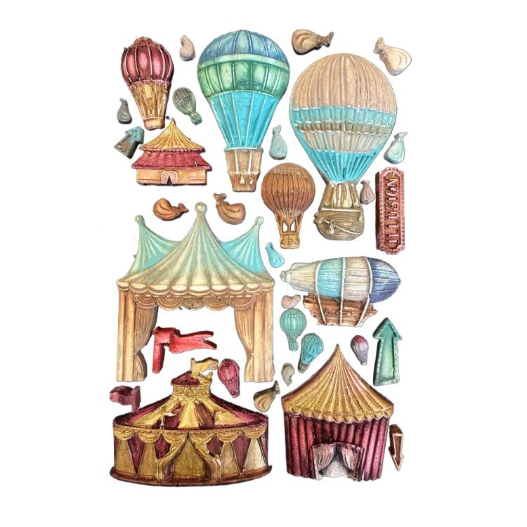 KACMA568 Stamperia Alice in Christmas A5 Silicone Mould Balloons