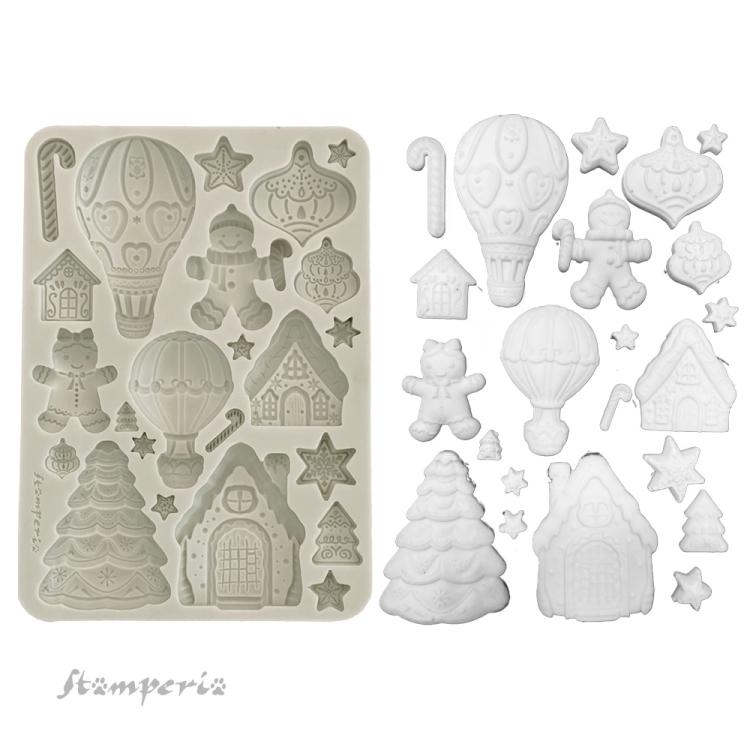 KACMA583 Stamperia Candy Christmas A5 Silicone Mould Gingerbreads