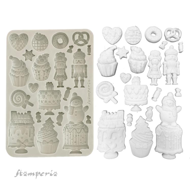 KACMA584 Stamperia Candy Christmas A5 Silicone Mould Cakes