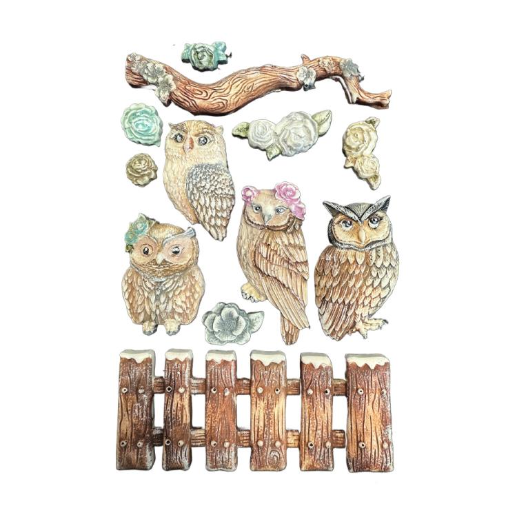 KACMA585 Stamperia The Owl's House A5 Silicone Mould Owls