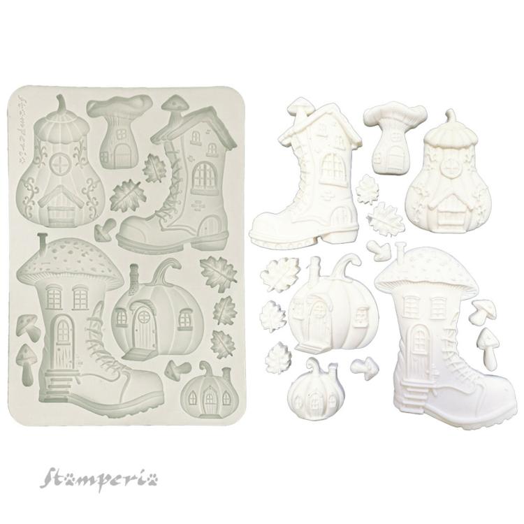 KACMA586 Stamperia Whispering Woods A5 Silicone Mould Pumpkin House